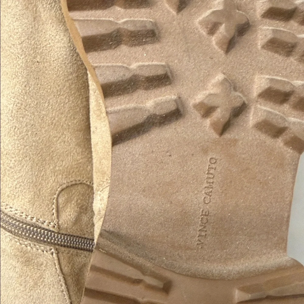 Vince Camuto suede Tan‎ Lug Sole Over-the-Knee Boots